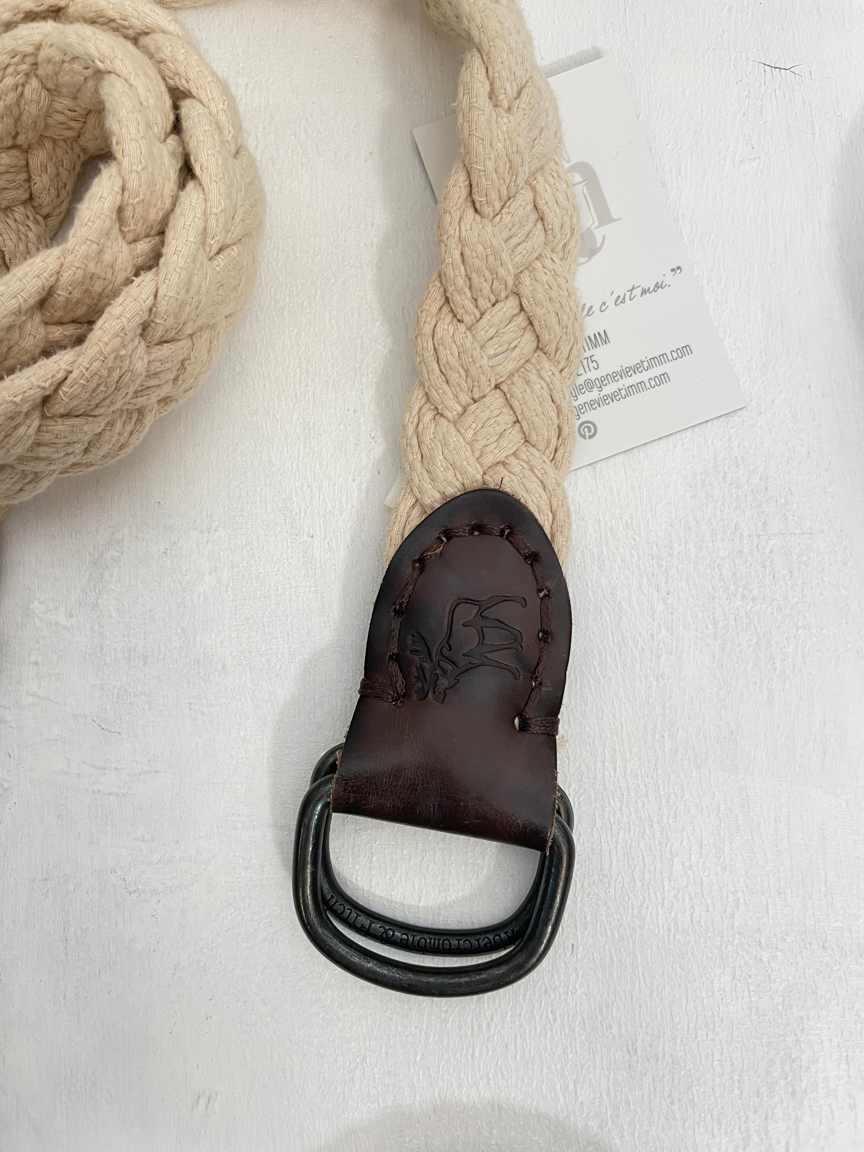 Ceinture de corde tressée