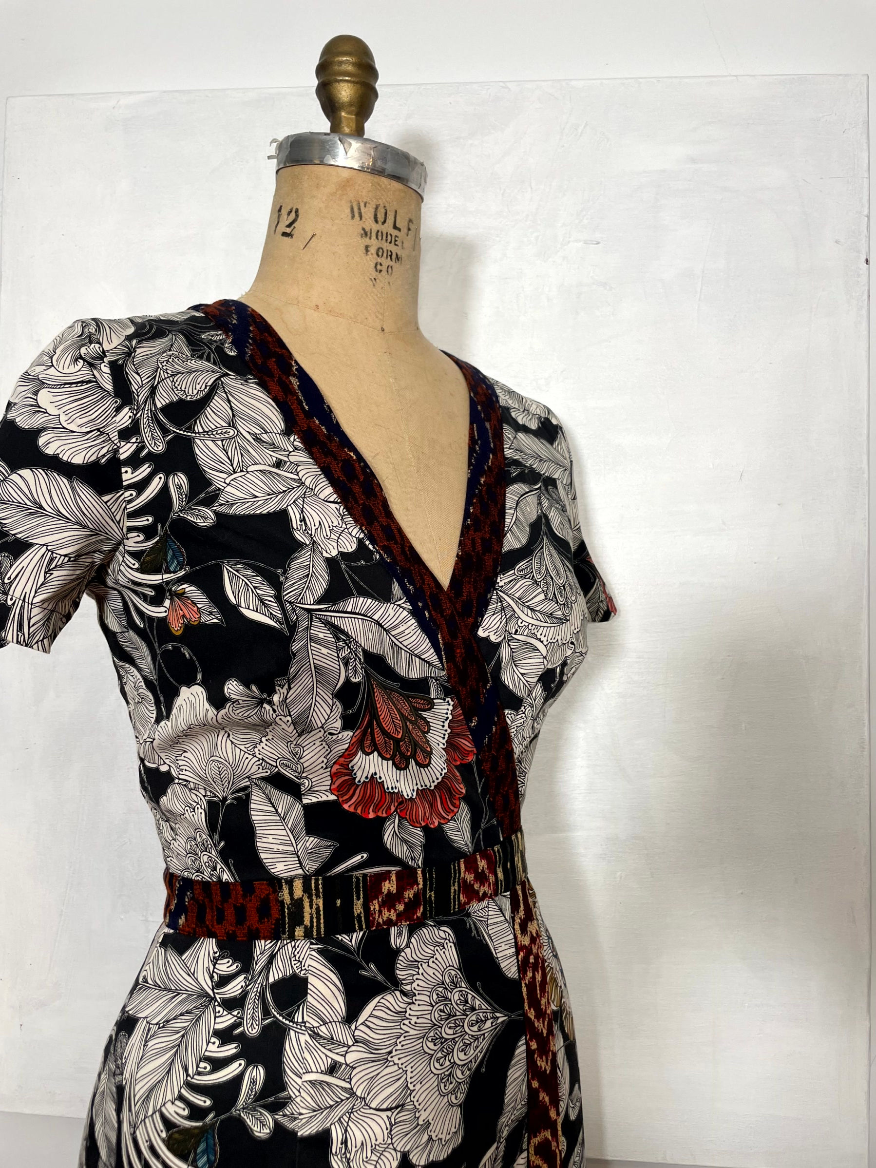 Robe croisée impression feuillage - French Connection