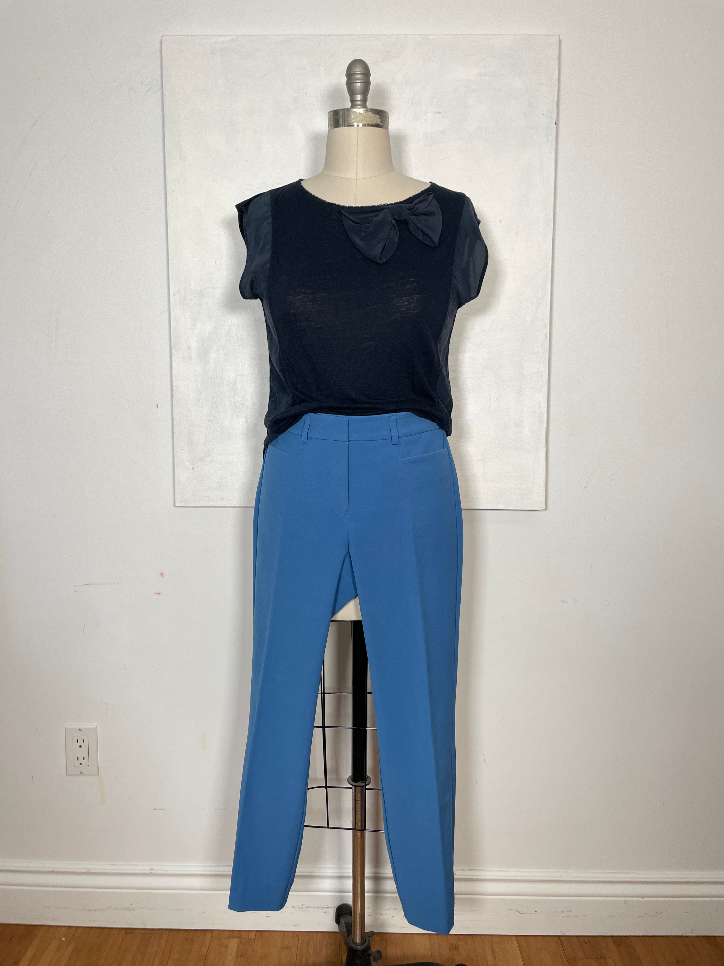 Pantalon 7/8 en coton stretch, - Tristan