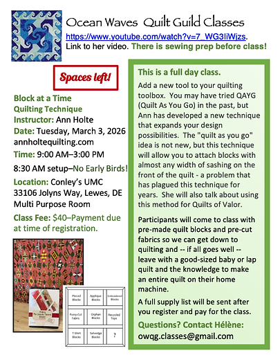 March 26 AnnHolte class update.png