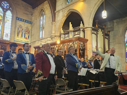 All-star brass band performs at St George's Church, Tyldesley to support the North West Air Ambulance