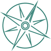 A circle representing a compass - part of our logo