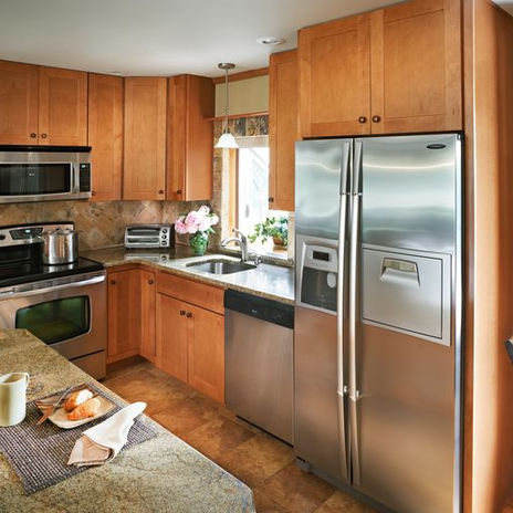 dartmouth honey stain ada cabinets