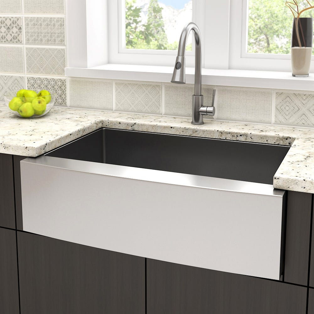 F012HK2 Luxury 33 Inch Stainless Steel Farmhouse Sink