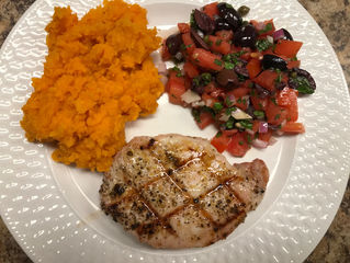 Grilled Pork Chops with Tomato Relish