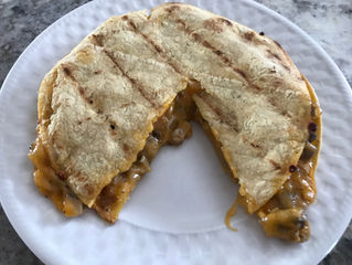 Mushroom and Onion Quesadilla