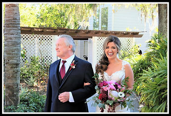Bride and father at Paradise Cove Orlando