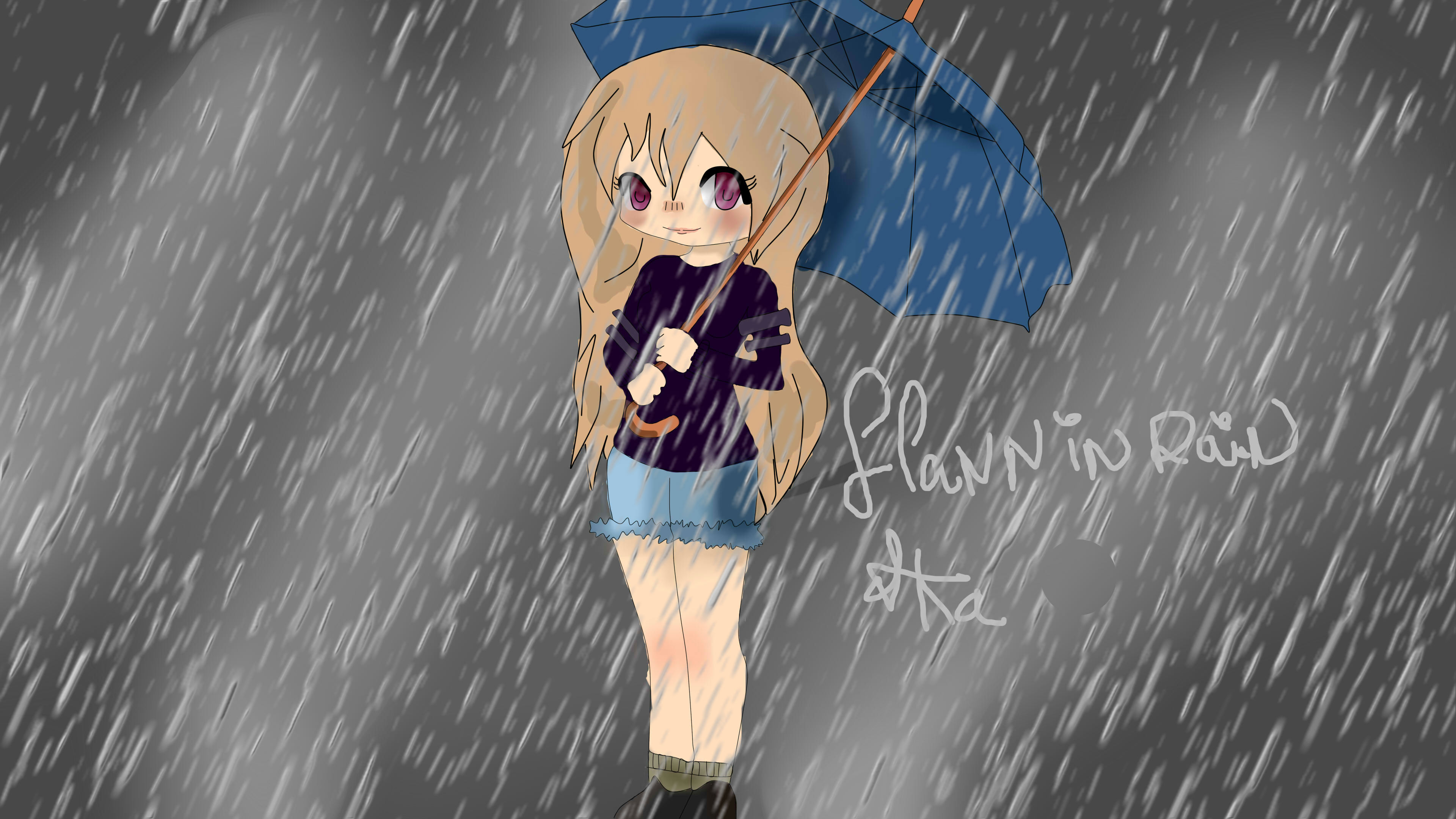 Flanny in rain