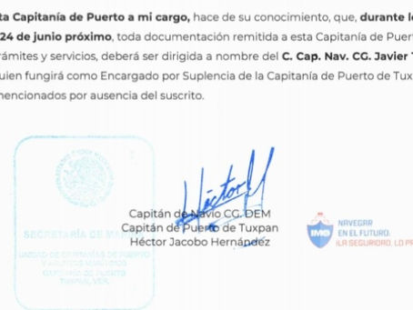 AVISO A LA COMUNIDAD MARÍTIMA