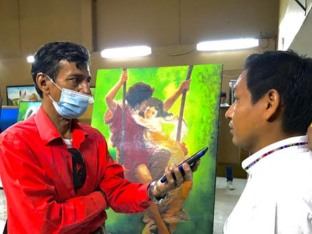 ARTISTA PLÁSTICO TUXPEÑO EXHIBE SUS OBRAS DE ARTE EN LA SALA DE CULTURA
