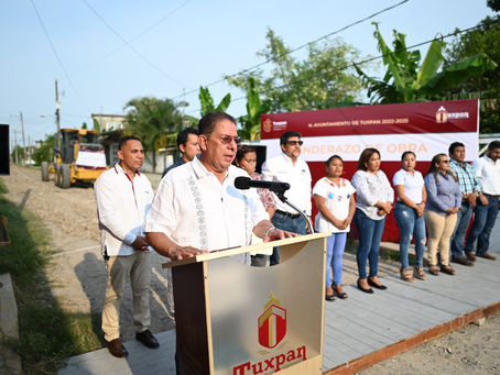 EL GOBIERNO DE TUXPAN INICIA OBRA DE PAVIMENTACIÓN EN LA CALLE JUAN ESCUTIA