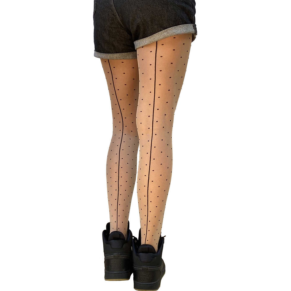 Miniature : Collant Voile Couture Pois Fantaisie Pour Femme Fantaisy
