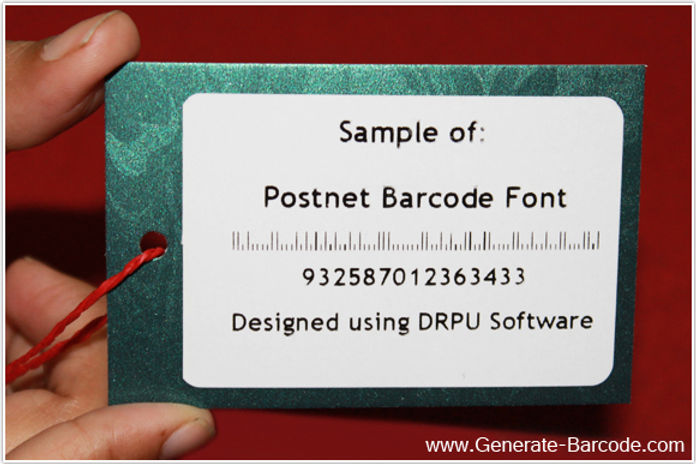 Design Postnet barcode font using DRPU Barcode software