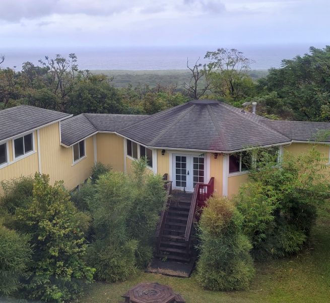 View from Window of our Duplex, Can see all the way to the Ocean.