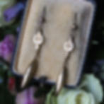 Thumbnail: Antique 9K Gold Long Drop Lucky Horseshoe Earrings