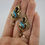 Thumbnail: Antique 1800s 14K Gold, Turquoise, Enamel Biedermeier Earrings