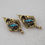 Thumbnail: Antique 1800s 14K Gold, Turquoise, Enamel Biedermeier Earrings