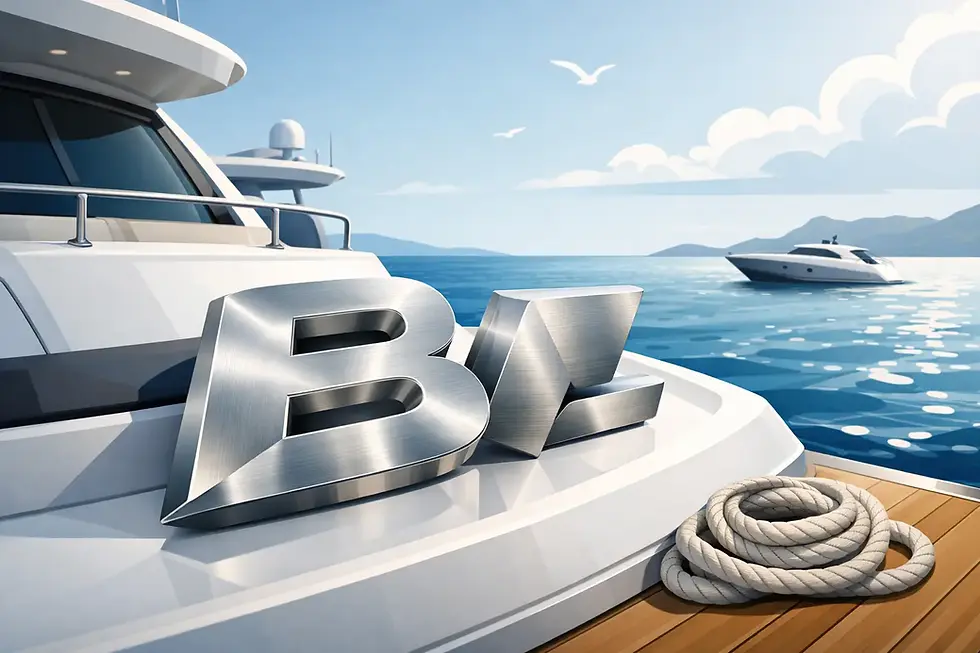 Brushed Stainless Boat Letters That Belong Aboard