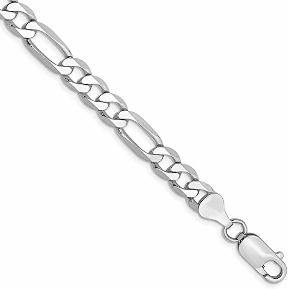 Thumbnail: 14 KT WHITE GOLD PLATED CUBAN LINK CHAIN 18'