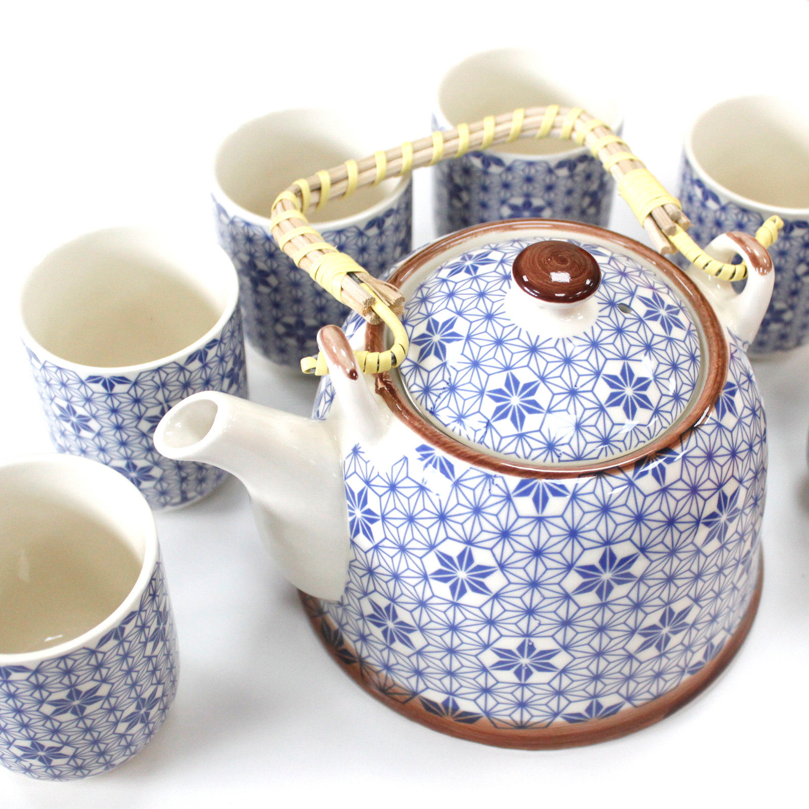 Teapot set - Blue star design