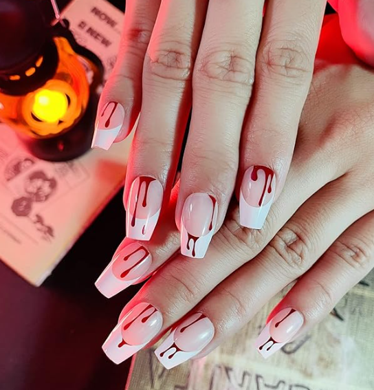 Bloody Vampire Halloween Press On Nails
