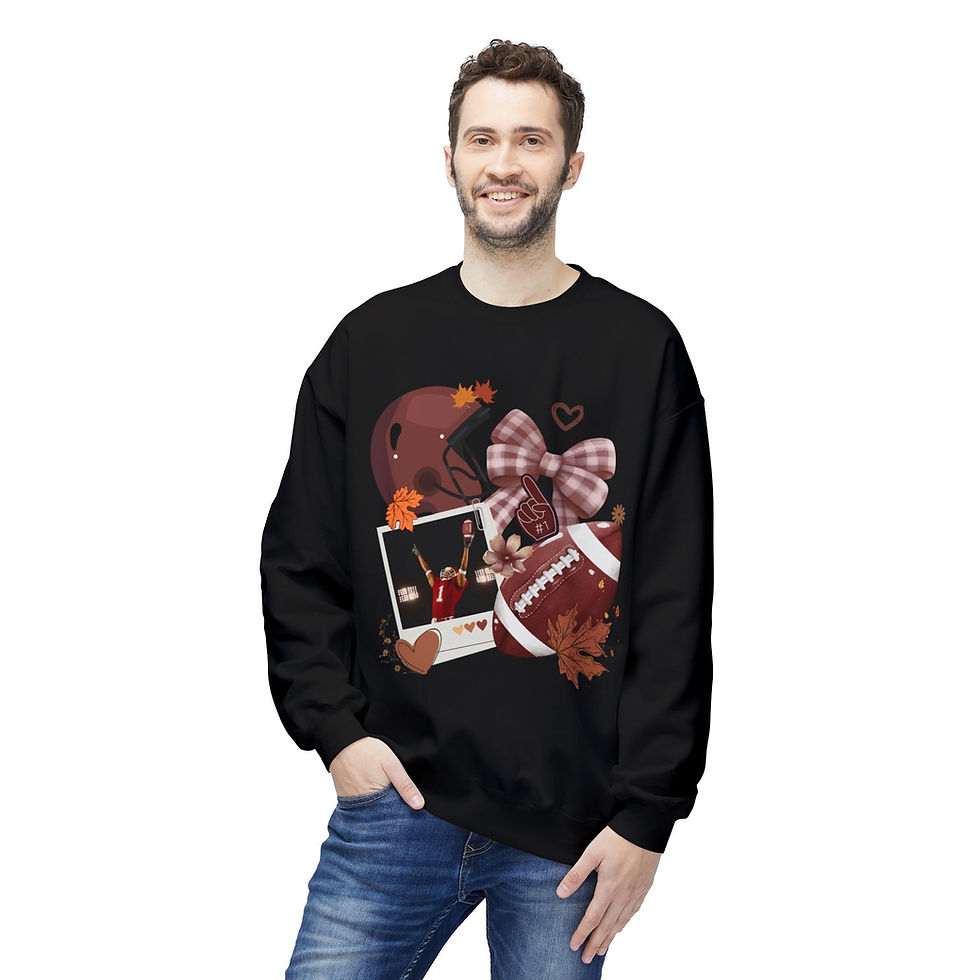 Thumbnail: Football-Themed Crewneck Sweatshirt