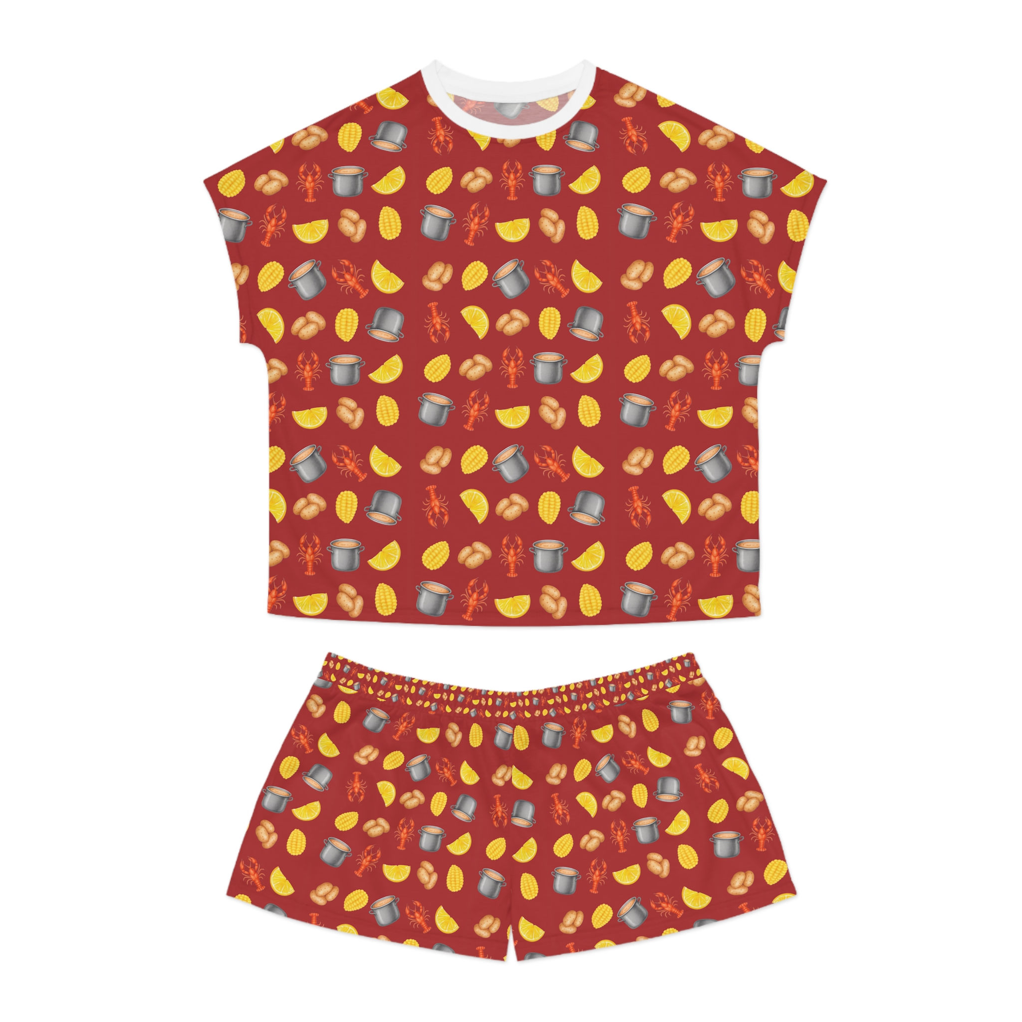 Cozy Lobster Themed Pajama Set for Women