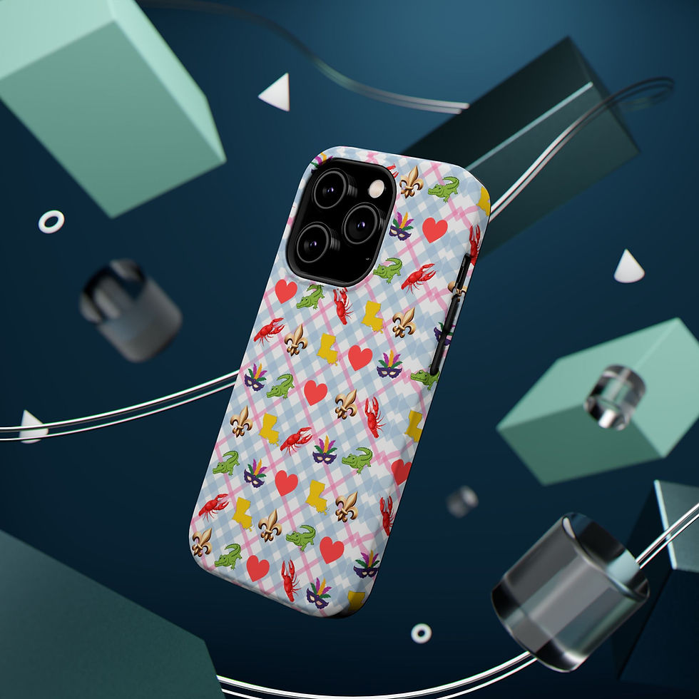 Thumbnail: Vibrant Mardi Gras Magnetic Phone Case, Festive Gift, Unique Phone Cover