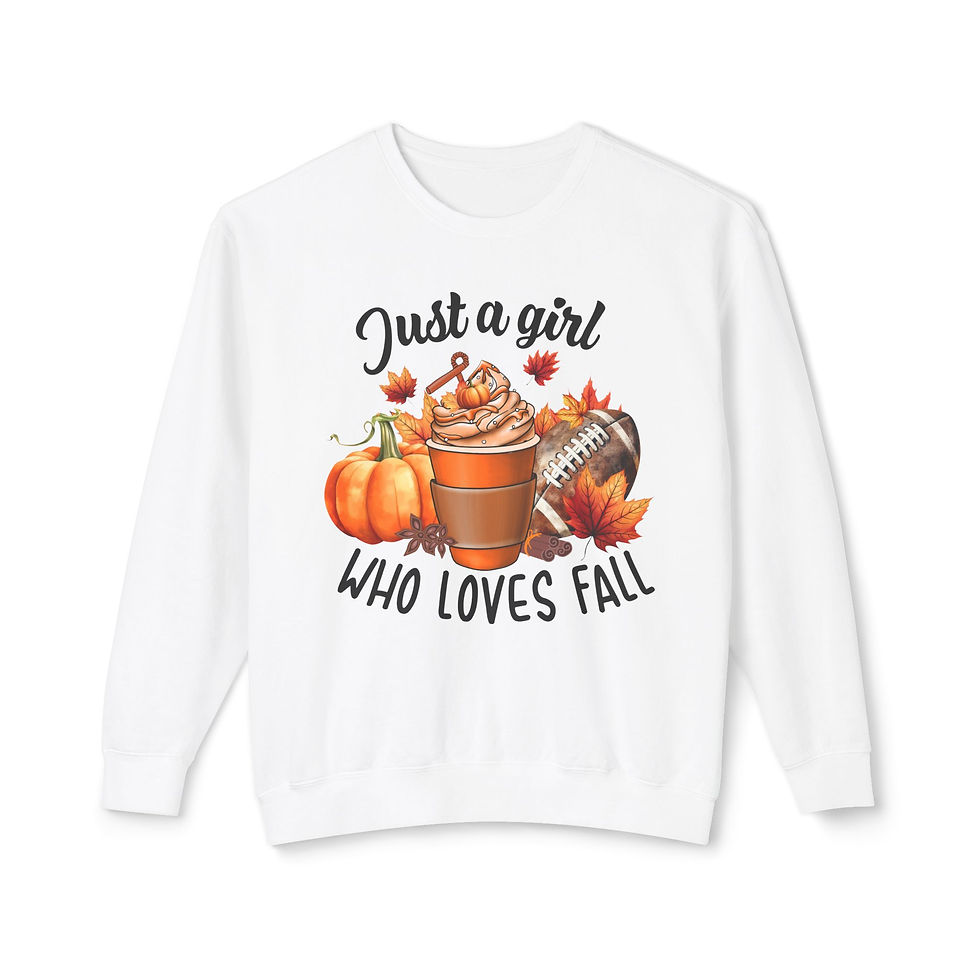 Fall Coquette Sweatshirt, Feminine Football Leaf Pumpkin Spice Latte Design