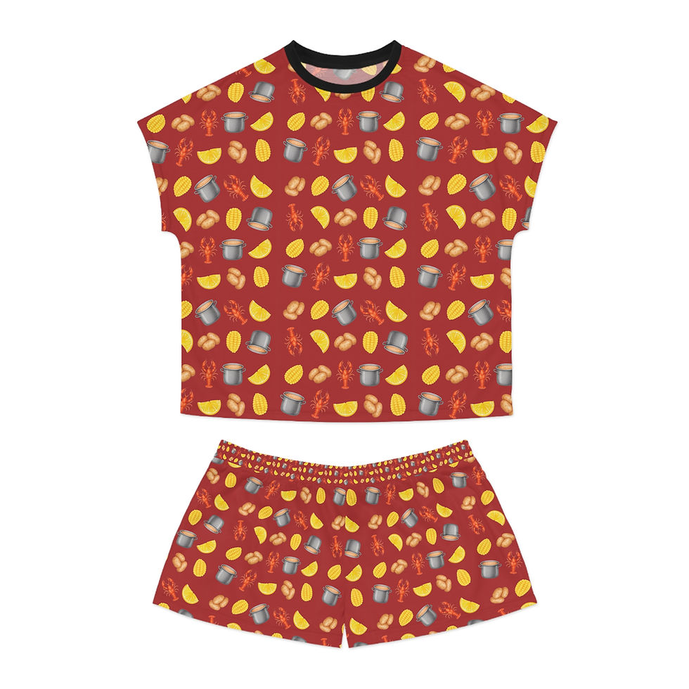 Thumbnail: Cozy Lobster Themed Pajama Set for Women