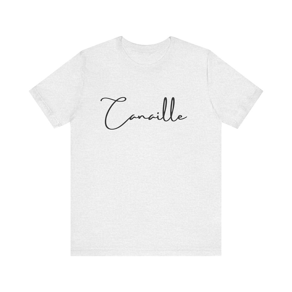 Thumbnail: Unisex Jersey T-Shirt with 'Canaille' Design