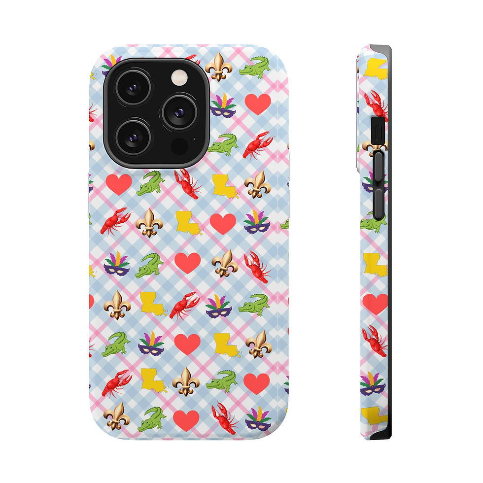 Thumbnail: Vibrant Mardi Gras Magnetic Phone Case, Festive Gift, Unique Phone Cover