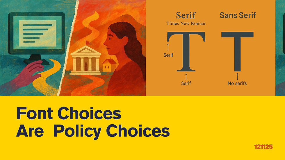 Font Choices Are Policy Choices