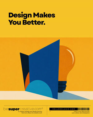 lightbulb and design journal