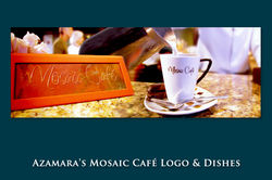 Azamara Mosaic Table Sign & Cup