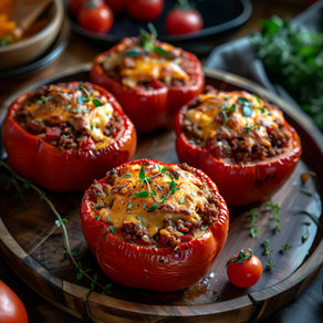 Gefüllte Paprika mit Hackfleisch