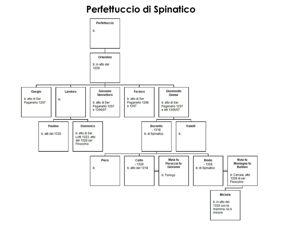 Discendenti di Perfettuccio di Spinatico