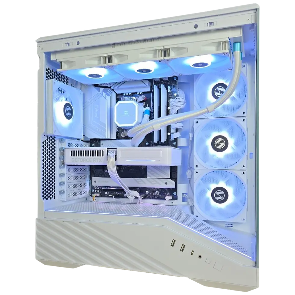 Thumbnail: Ryzen 7 7800X3D RTX 5060Ti 16GB 32GB DDR5 White Gaming PC
