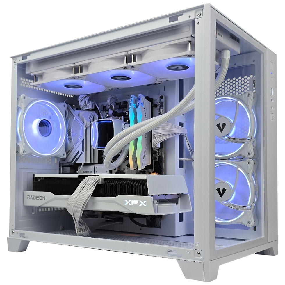 white ryzen 7 9700x rx 9070 xt gaming pc