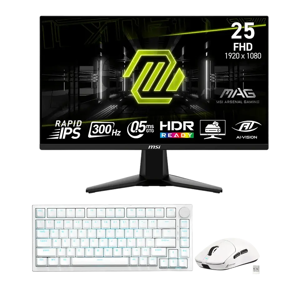 MSI 300Hz White Esports Gaming Bundle