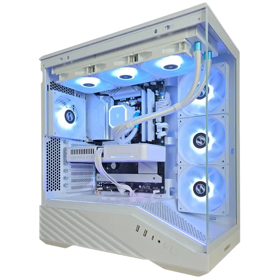 Thumbnail: Ryzen 7 7800X3D RTX 5060Ti 16GB 32GB DDR5 White Gaming PC