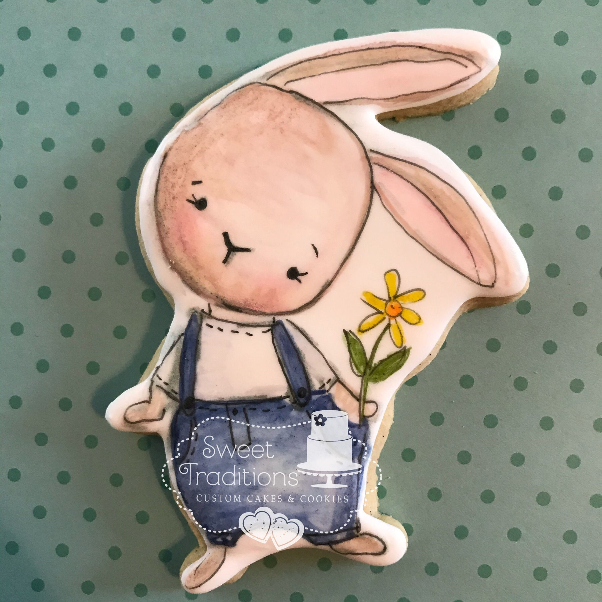 Free-cookie coloring bunny tutorial