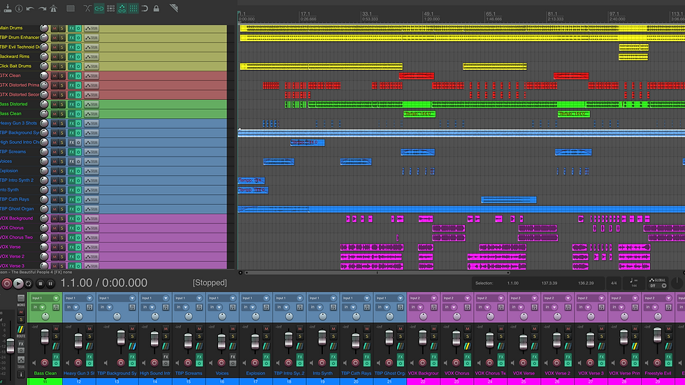 Lots of tracks used in Reaper to get this one right!