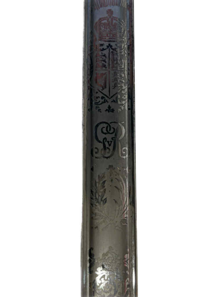 Thumbnail: WWII Wilkinson Infantry Officers Sword & Nickel plated scabbard, Leather Knot