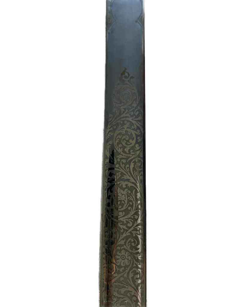 Thumbnail: WWII Wilkinson Infantry Officers Sword & Nickel plated scabbard, Leather Knot