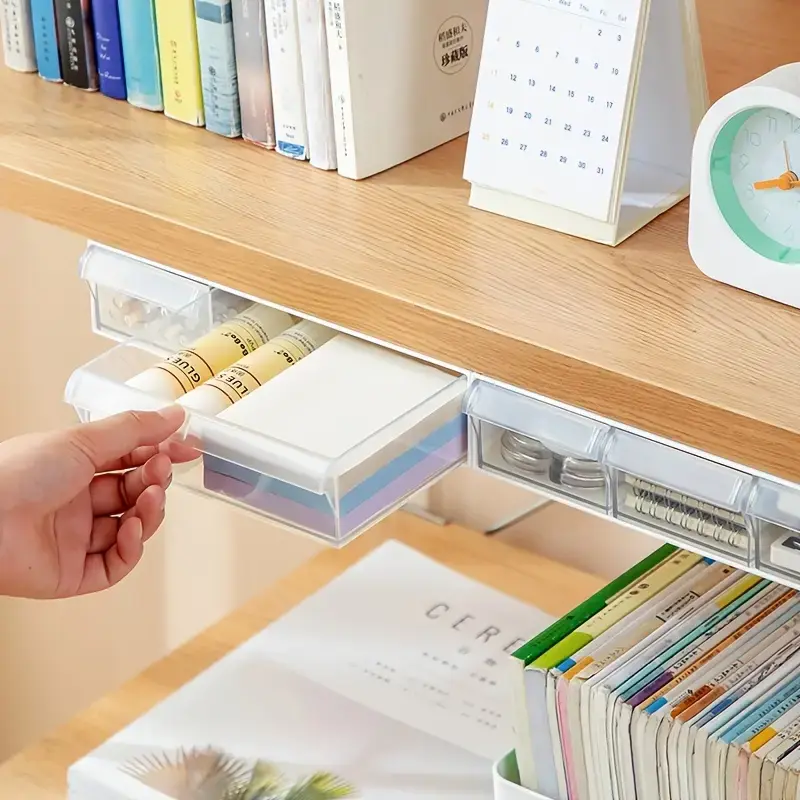 Thumbnail: Under Desk Drawer Organizer Box with Multi-grid Storage