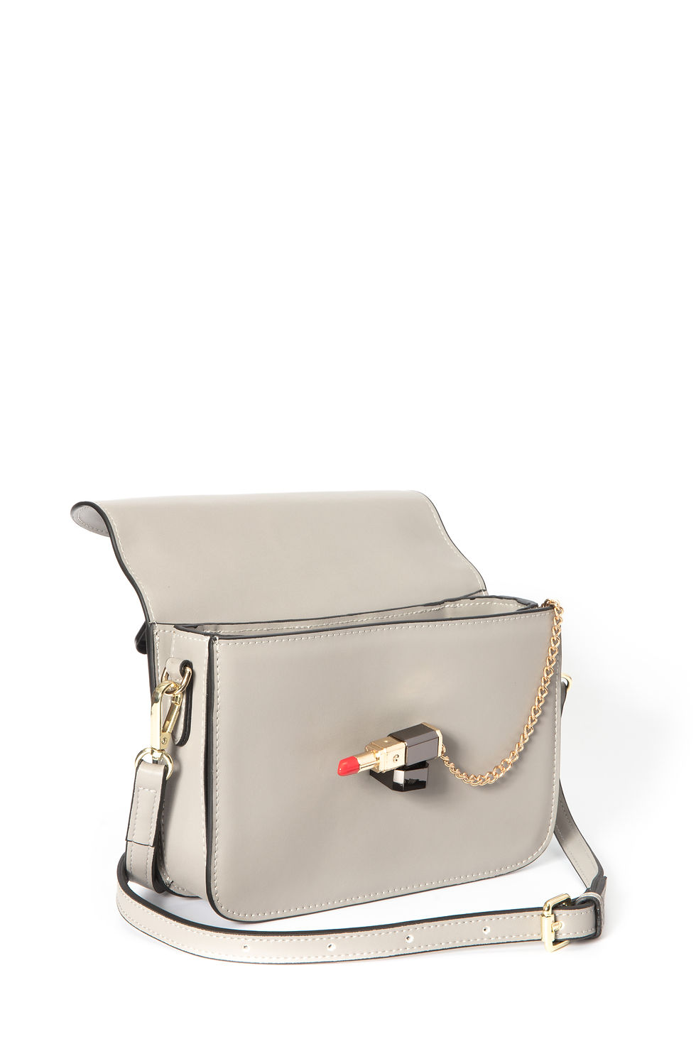Thumbnail: Lipfloss Leather Clutch Shoulder Bag | Grey
