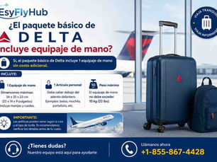 ¿El paquete básico de Delta incluye equipaje de mano?