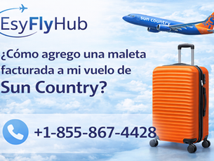 ¿Cómo agrego una maleta facturada a mi vuelo de Sun Country?