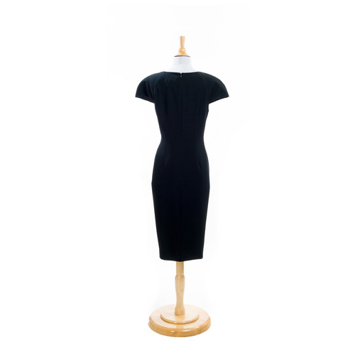 lace cap sleeve black dress CAP SLEEVE LONG DRESS  Black  Norma Kamali